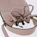 VALENTINO Shoulder Bag Leather 2way Pink Gold Auth bs36461-6