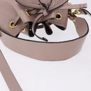 VALENTINO Shoulder Bag Leather 2way Pink Gold Auth bs36461-7
