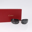 CARTIER Sunglasses Metal Black Silver Auth bs36462V-16