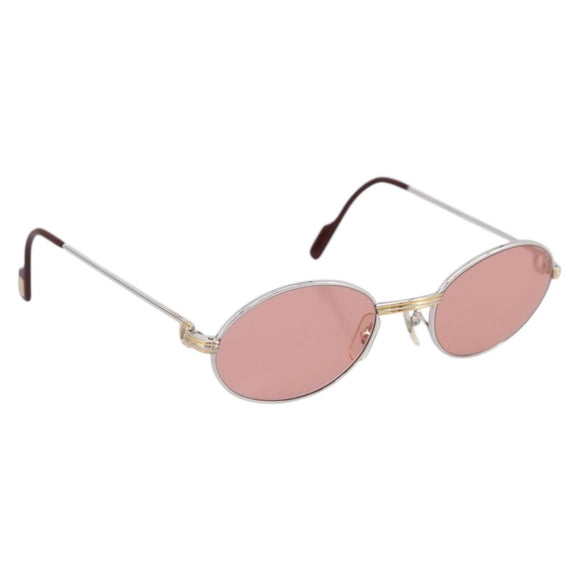 CARTIER Sunglasses Metal Bordeaux Gold Tone Auth bs36463V