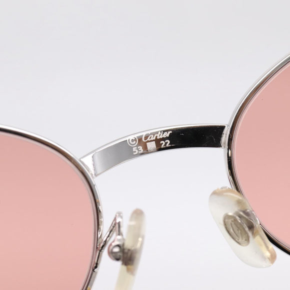 CARTIER Sunglasses Metal Bordeaux Gold Tone Auth bs36463V