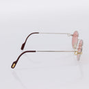 CARTIER Sunglasses Metal Bordeaux Gold Tone Auth bs36463V-3