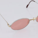 CARTIER Sunglasses Metal Bordeaux Gold Tone Auth bs36463V-7
