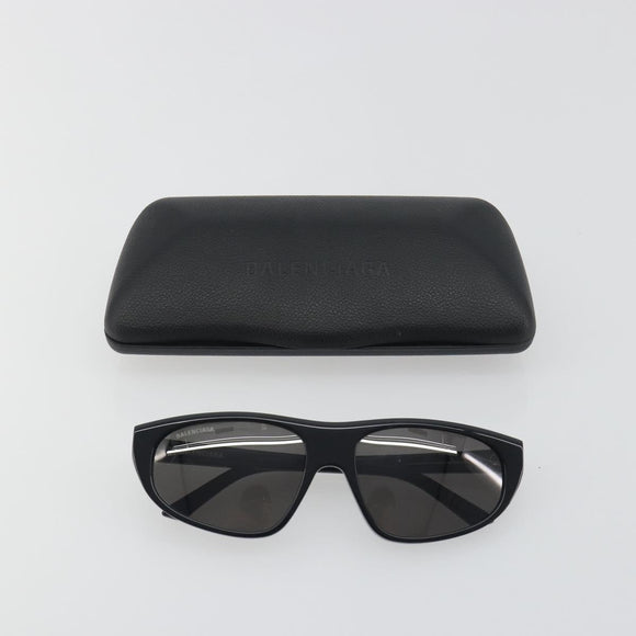 BALENCIAGA Sunglasses Plastic Black White Auth bs36465