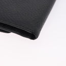 Salvatore Ferragamo Gancini Bifold Wallet Leather Black Silver Auth bs36466-15