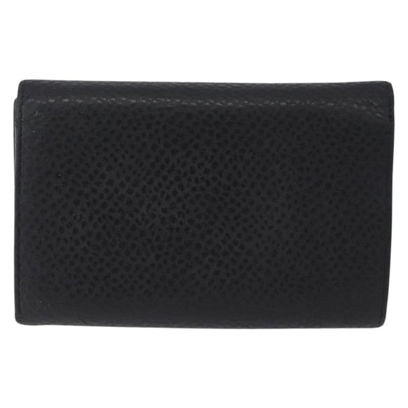 Salvatore Ferragamo Gancini Bifold Wallet Leather Black Silver Auth bs36466