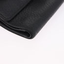 Salvatore Ferragamo Gancini Bifold Wallet Leather Black Silver Auth bs36466-7