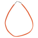 CHANEL Glasses Strap Canvas Orange Silver CC Auth bs36467-3