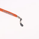 CHANEL Glasses Strap Canvas Orange Silver CC Auth bs36467-4