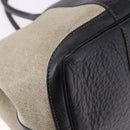 CHANEL Garden Party PM Tote Bag Coated Canvas Beige Silver CC Auth bs36468-15