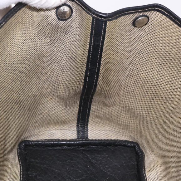 CHANEL Garden Party PM Tote Bag Coated Canvas Beige Silver CC Auth bs36468