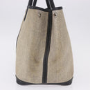 CHANEL Garden Party PM Tote Bag Coated Canvas Beige Silver CC Auth bs36468-3