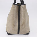 CHANEL Garden Party PM Tote Bag Coated Canvas Beige Silver CC Auth bs36468-4