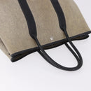 CHANEL Garden Party PM Tote Bag Coated Canvas Beige Silver CC Auth bs36468-6