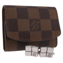 LOUIS VUITTON Damier Ebene Buton de Manchette Cuffs Metal LV Auth bs36471-1