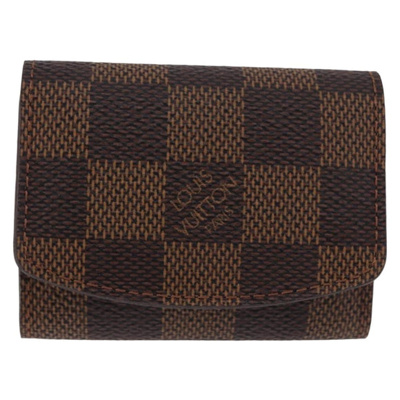LOUIS VUITTON Damier Ebene Buton de Manchette Cuffs Metal LV Auth bs36471