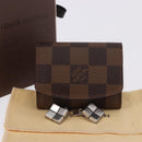 LOUIS VUITTON Damier Ebene Buton de Manchette Cuffs Metal LV Auth bs36471-24