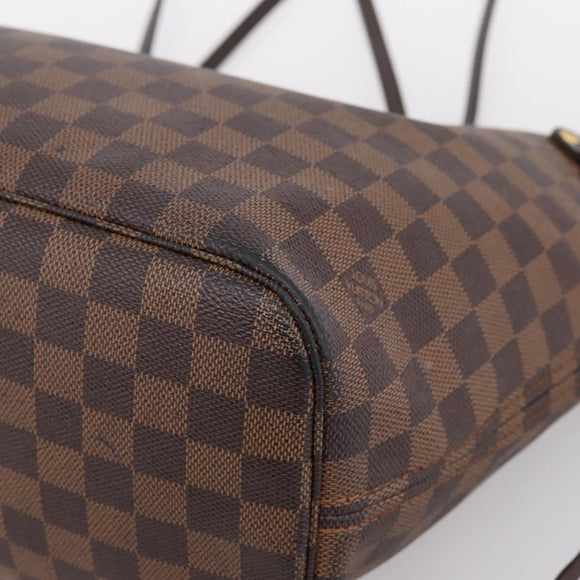 LOUIS VUITTON Damier Ebene Neverfull MM Tote Bag N51105 LV Auth bs36473