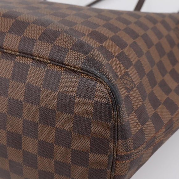LOUIS VUITTON Damier Ebene Neverfull MM Tote Bag N51105 LV Auth bs36473