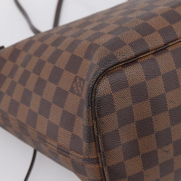 LOUIS VUITTON Damier Ebene Neverfull MM Tote Bag N51105 LV Auth bs36473