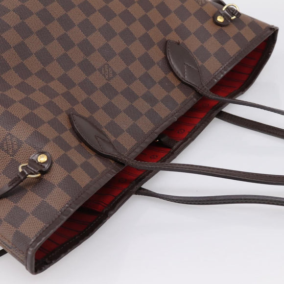 LOUIS VUITTON Damier Ebene Neverfull MM Tote Bag N51105 LV Auth bs36473