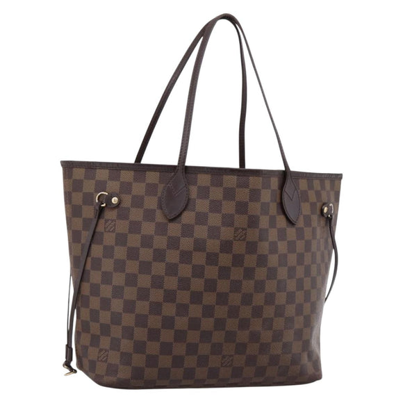 LOUIS VUITTON Damier Ebene Neverfull MM Tote Bag N51105 LV Auth bs36474