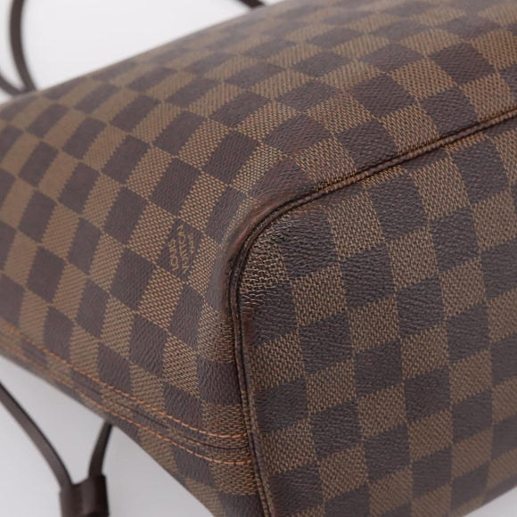 LOUIS VUITTON Damier Ebene Neverfull MM Tote Bag N51105 LV Auth bs36474