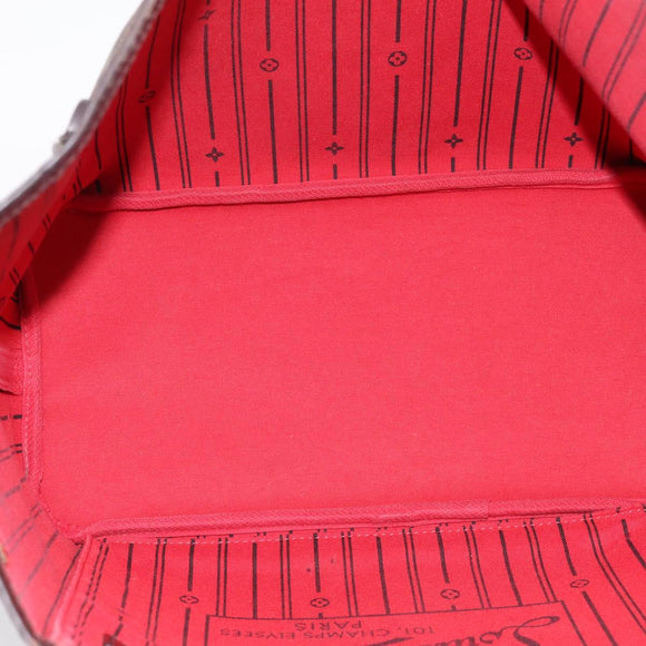 LOUIS VUITTON Damier Ebene Neverfull MM Tote Bag N51105 LV Auth bs36474