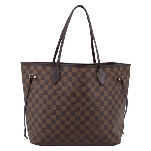 LOUIS VUITTON Damier Ebene Neverfull MM Tote Bag N51105 LV Auth bs36474