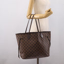 LOUIS VUITTON Damier Ebene Neverfull MM Tote Bag N51105 LV Auth bs36474-21
