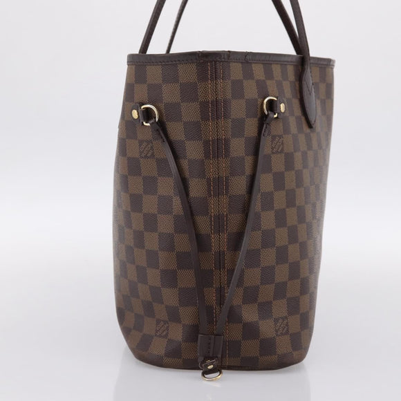 LOUIS VUITTON Damier Ebene Neverfull MM Tote Bag N51105 LV Auth bs36474