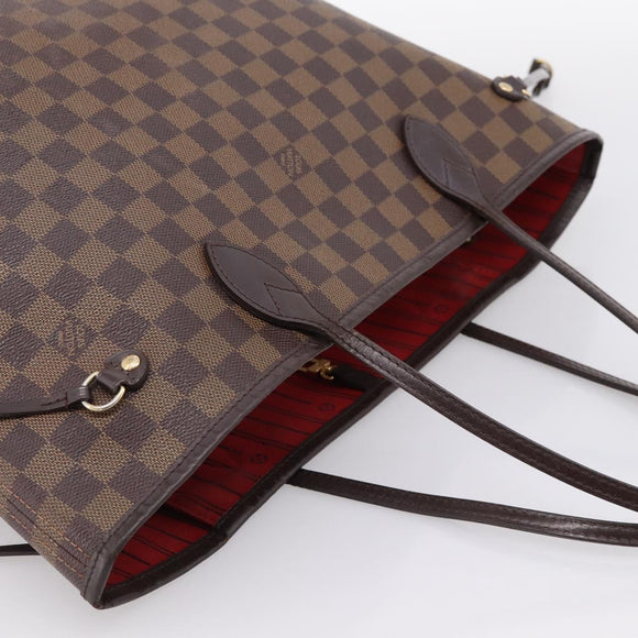 LOUIS VUITTON Damier Ebene Neverfull MM Tote Bag N51105 LV Auth bs36474