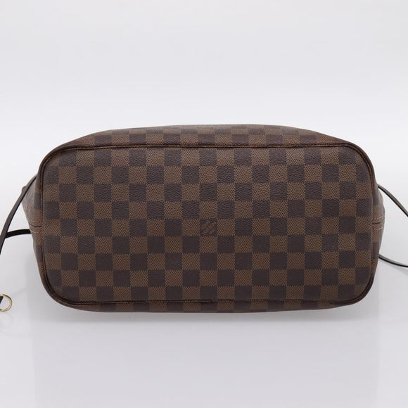 LOUIS VUITTON Damier Ebene Neverfull MM Tote Bag N51105 LV Auth bs36474