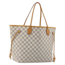 LOUIS VUITTON Damier Azur Neverfull MM Tote Bag N41605 LV Auth bs36475-1