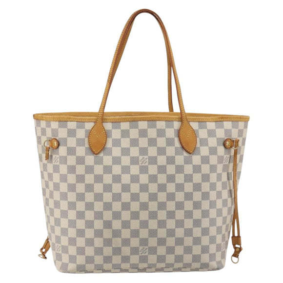 LOUIS VUITTON Damier Azur Neverfull MM Tote Bag N41605 LV Auth bs36475