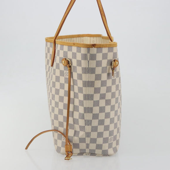 LOUIS VUITTON Damier Azur Neverfull MM Tote Bag N41605 LV Auth bs36475