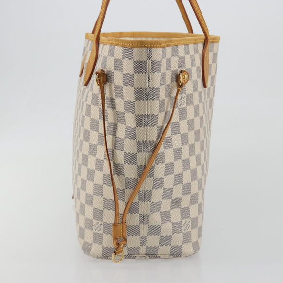 LOUIS VUITTON Damier Azur Neverfull MM Tote Bag N41605 LV Auth bs36475