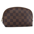 LOUIS VUITTON Damier Ebene Pochette Cosmetic PM Pouch N47516 LV Auth bs36476-1