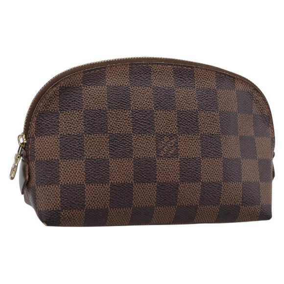 LOUIS VUITTON Damier Ebene Pochette Cosmetic PM Pouch N47516 LV Auth bs36476