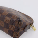 LOUIS VUITTON Damier Ebene Pochette Cosmetic PM Pouch N47516 LV Auth bs36476-15