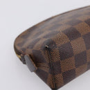 LOUIS VUITTON Damier Ebene Pochette Cosmetic PM Pouch N47516 LV Auth bs36476-16
