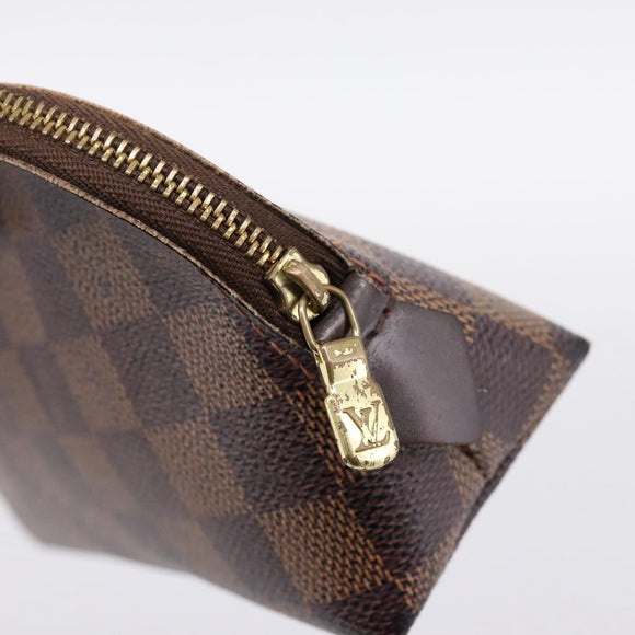 LOUIS VUITTON Damier Ebene Pochette Cosmetic PM Pouch N47516 LV Auth bs36476