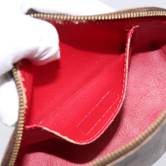 LOUIS VUITTON Damier Ebene Pochette Cosmetic PM Pouch N47516 LV Auth bs36476