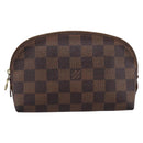 LOUIS VUITTON Damier Ebene Pochette Cosmetic PM Pouch N47516 LV Auth bs36476-13