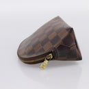 LOUIS VUITTON Damier Ebene Pochette Cosmetic PM Pouch N47516 LV Auth bs36476-3