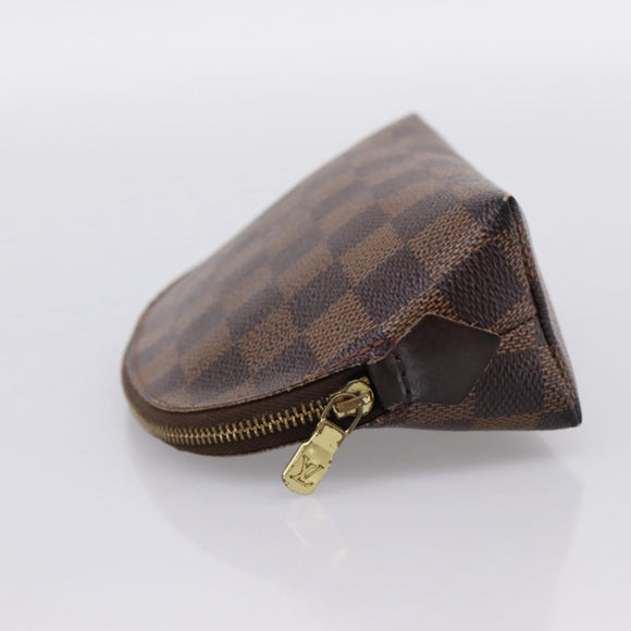 LOUIS VUITTON Damier Ebene Pochette Cosmetic PM Pouch N47516 LV Auth bs36476