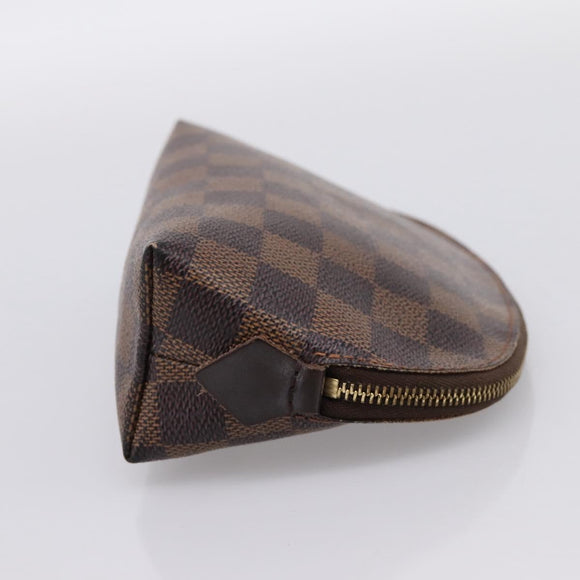 LOUIS VUITTON Damier Ebene Pochette Cosmetic PM Pouch N47516 LV Auth bs36476