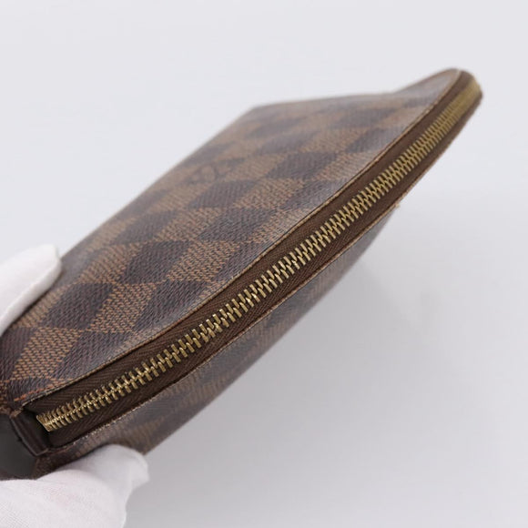 LOUIS VUITTON Damier Ebene Pochette Cosmetic PM Pouch N47516 LV Auth bs36476