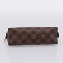 LOUIS VUITTON Damier Ebene Pochette Cosmetic PM Pouch N47516 LV Auth bs36476-6
