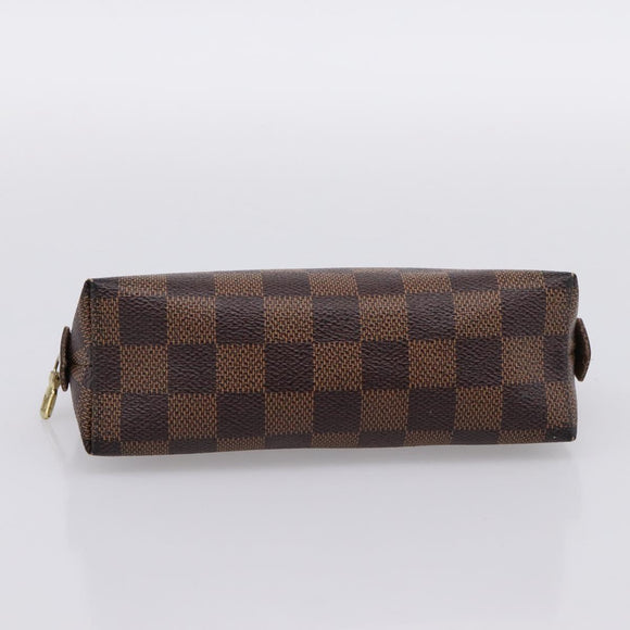 LOUIS VUITTON Damier Ebene Pochette Cosmetic PM Pouch N47516 LV Auth bs36476